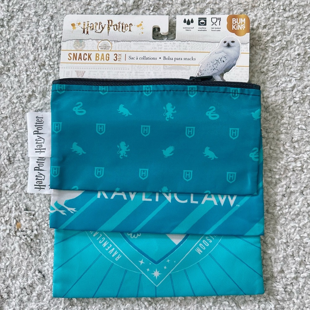 BUMKINS x Harry Potter Ravenclaw 3-pc reusable snack bags set